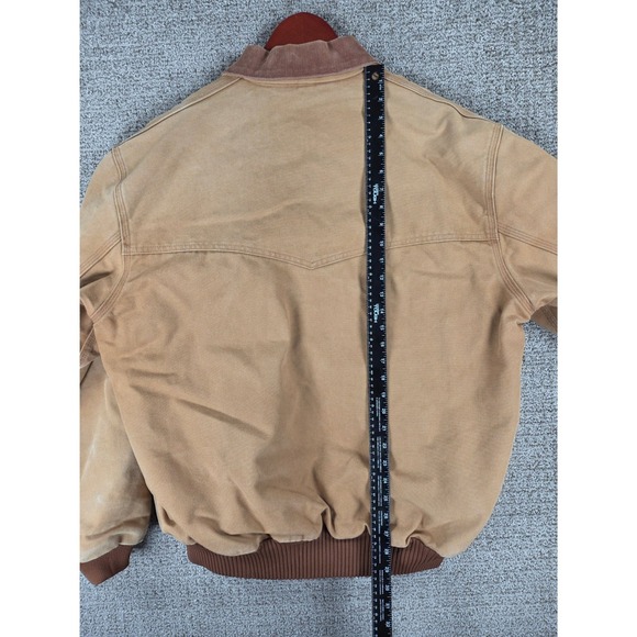Vintage Carhartt J13 Santa Fe Mens XL Tan Beige Work Jacket Quilt Lined - Picture 13 of 13